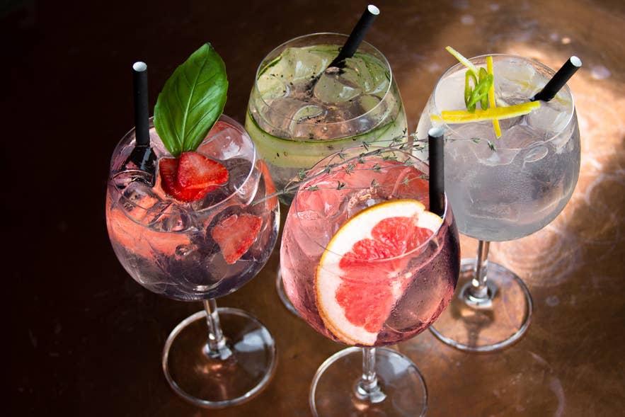 Cocktails served at Kopar Restaurant in Reykjavik.