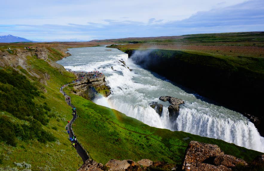 Gullfoss Waterfall is one of the three highlights of the Golden Circle.