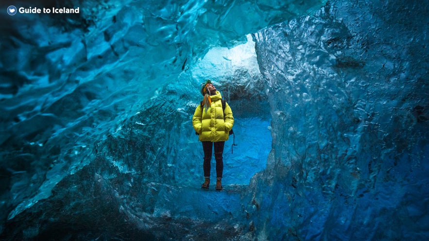 Ice caving can only be done with an expert guide