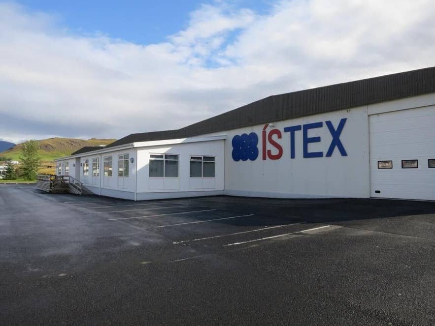 Ístex wool factory building and car park at Völuteigur 6 in Mosfellsbær