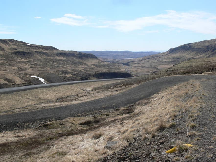 View down Norðurárdalur towards Bifröst from the Brattabrekka road