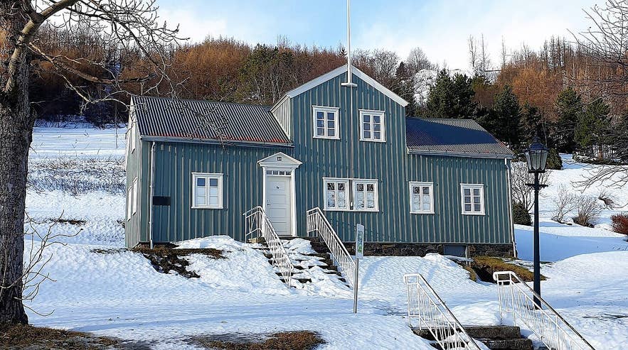 Friðbjarnarhús at Aðalstræti 46, home of the Akureyri Toy Museum, in winter Friðbjarnarhús at Aðalstræti 46, home of the Akureyri Toy Museum, in winter