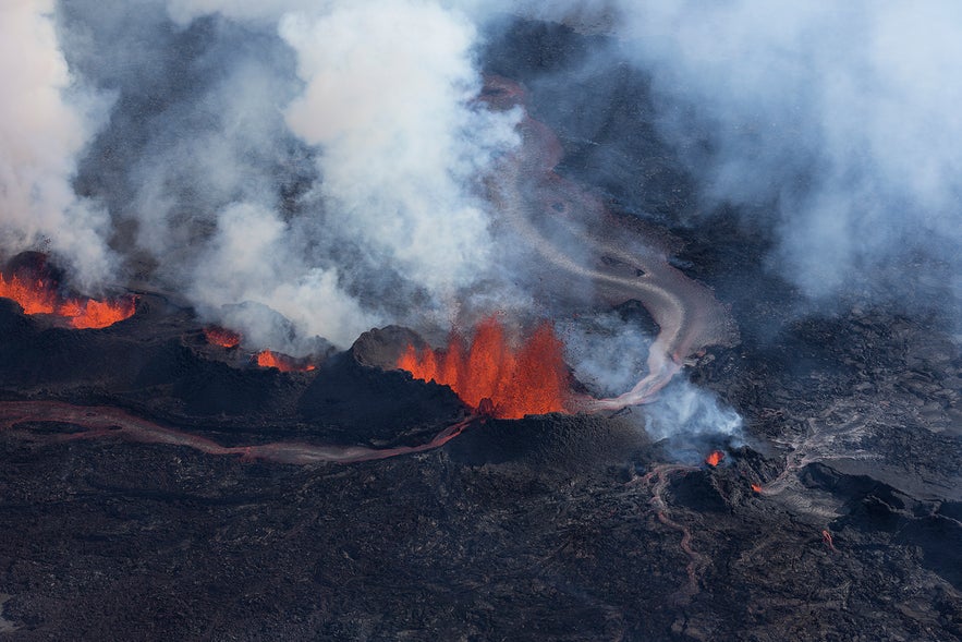 冰岛Holuhraun火山爆发