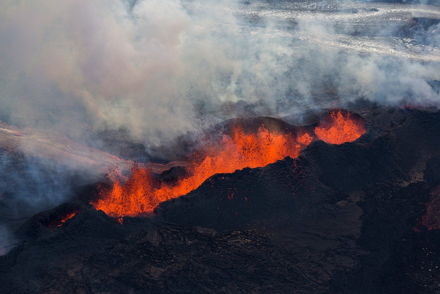 冰岛Holuhraun火山爆发