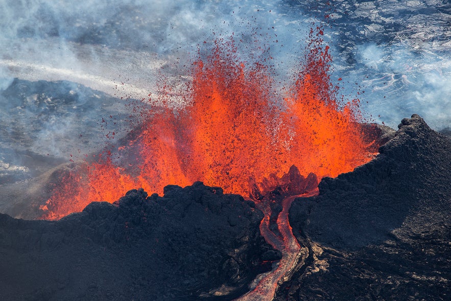 冰岛Holuhraun火山爆发