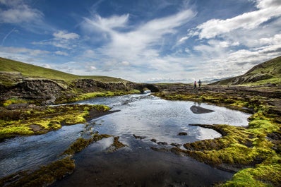 A river in the Highlands of Iceland during summer.