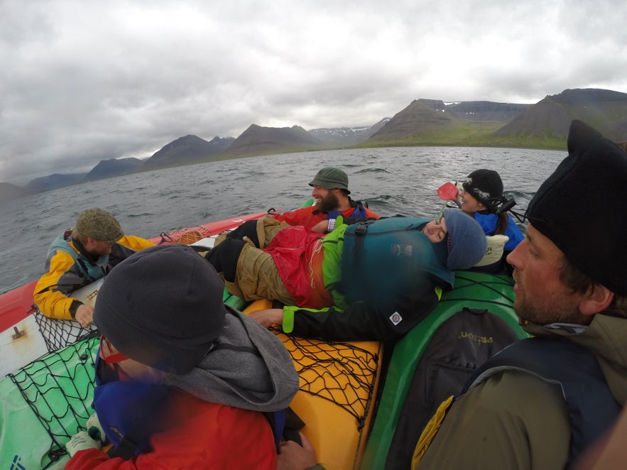 Icy dip in the Westfjords