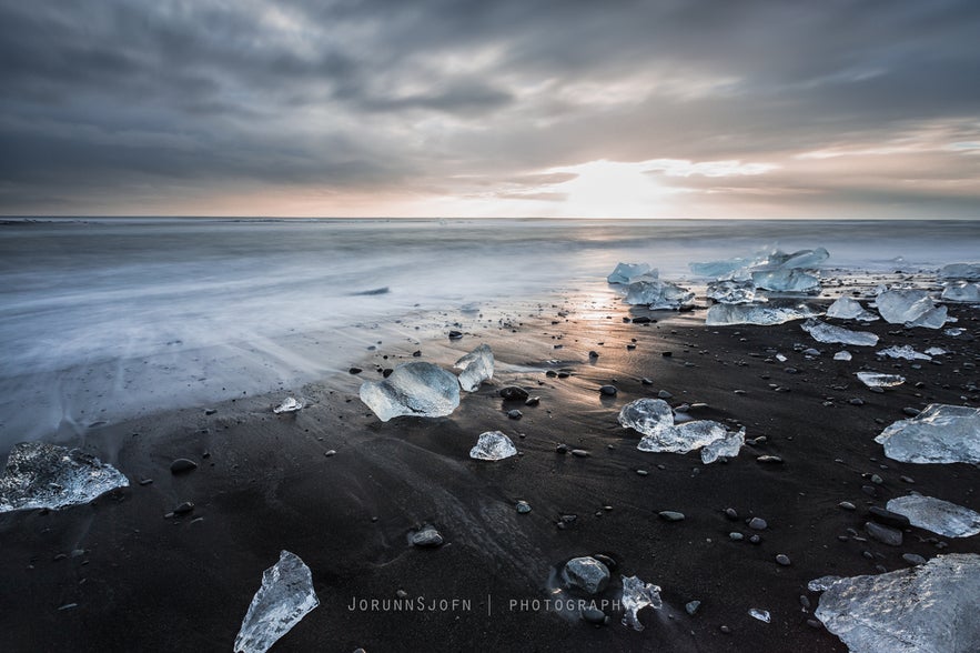 Jökulsárlón glacier lagoon in southeast Iceland