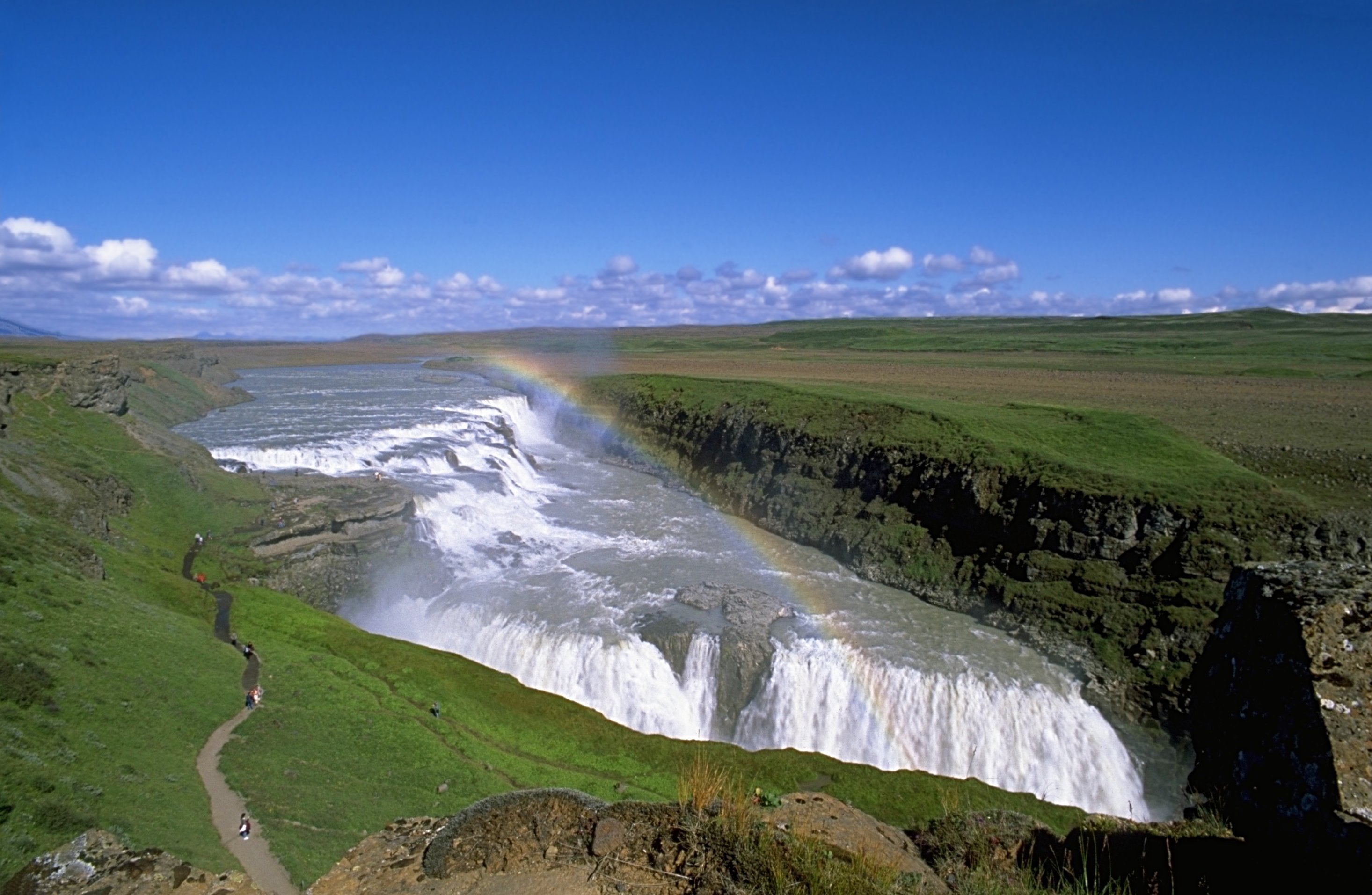 Gullfoss ('The Golden Falls') makes up an integral third of the Golden Circle sightseeing route.