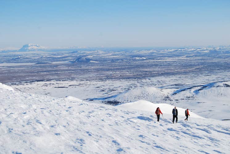 Randonnée de 12 heures sous le Soleil de minuit à Snaefell avec Transfert depuis Egilsstadir