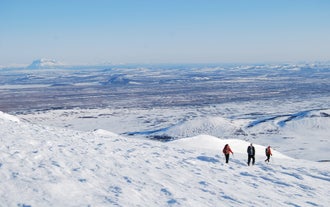 Randonnée de 12 heures sous le Soleil de minuit à Snaefell avec Transfert depuis Egilsstadir