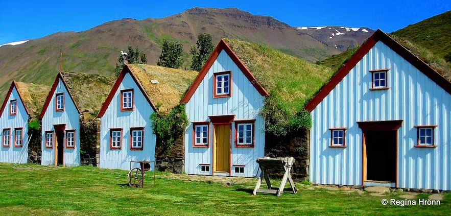 Laufas is known for its old turf houses.