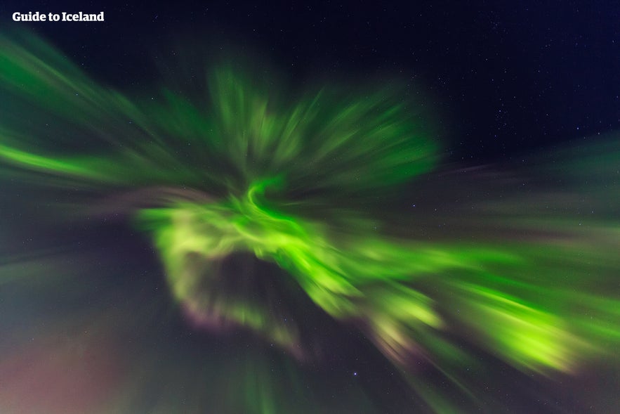 View of northern lights when they're right above you!