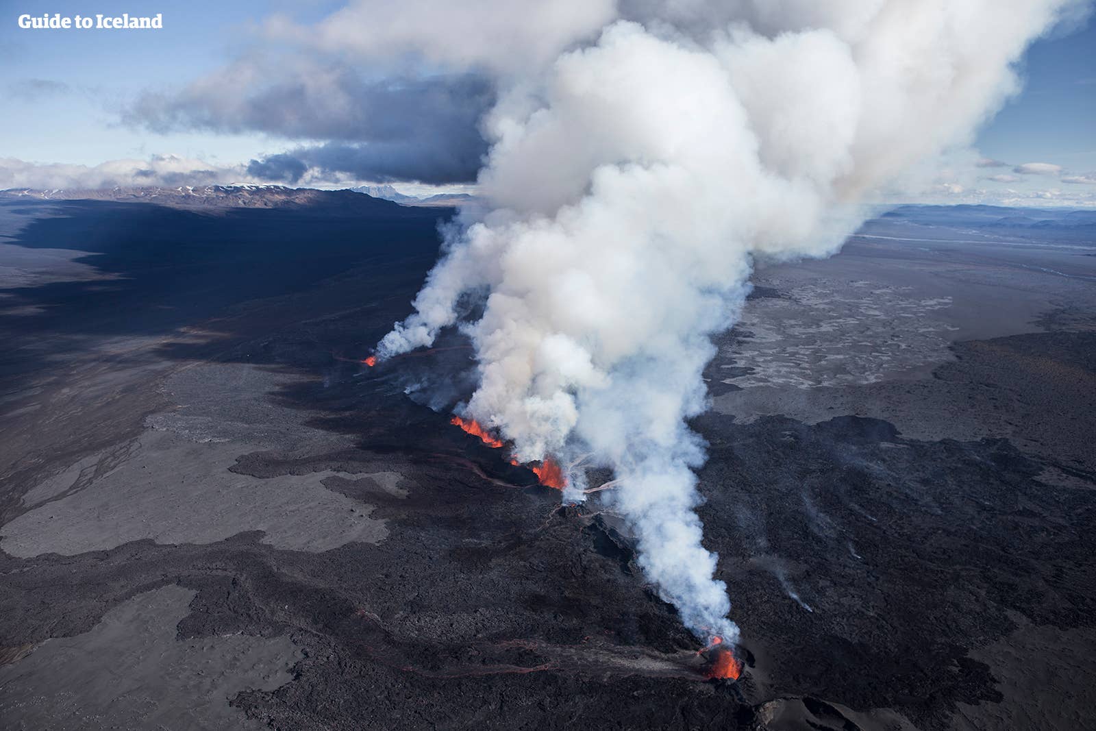 Die Ausbruchsspalte der Holuhraun-Vulkaneruption in Island