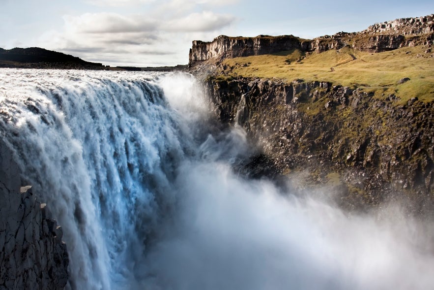 Dettifoss waterfall in North Iceland is the most powerful waterfall in 