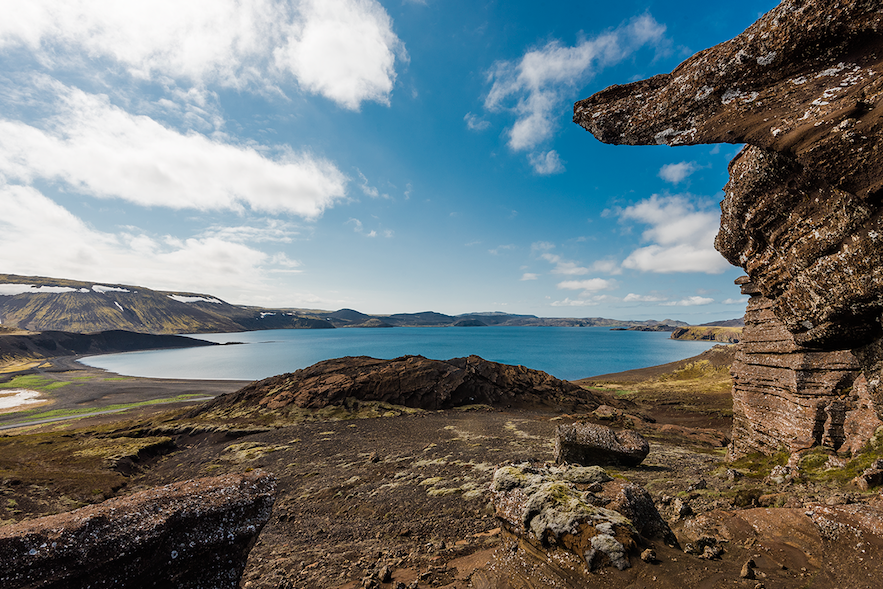 Kleifarvatn is the largest lake on the Reykjanes peninsula