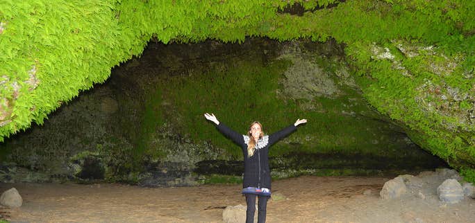 The historical Steinahellir Cave in South Iceland