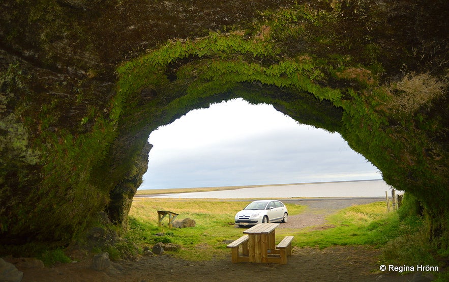 The historical Steinahellir Cave in South Iceland
