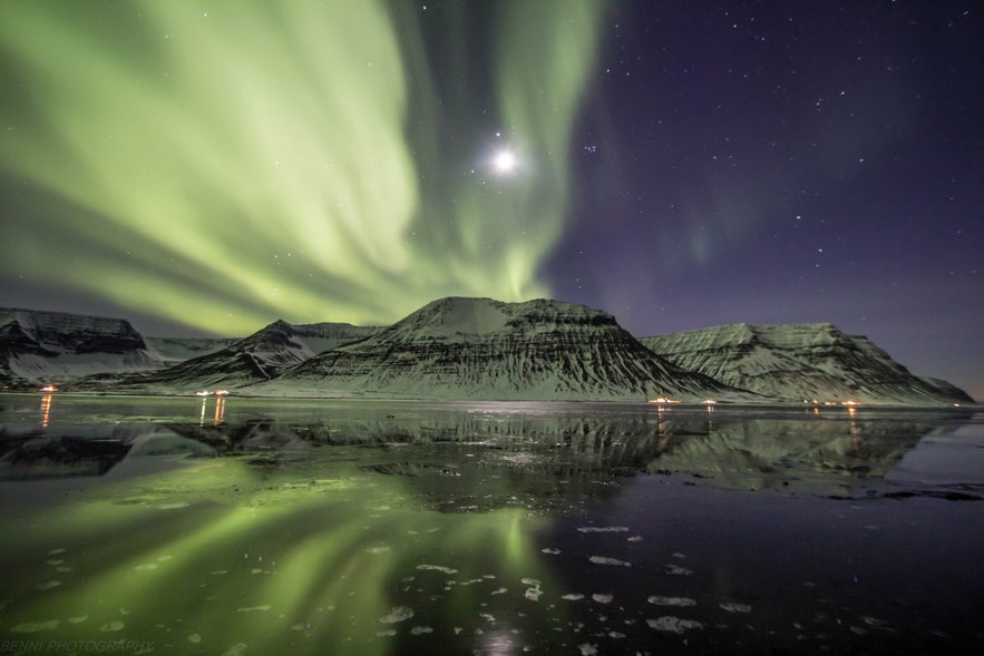 Northern lights in the Westfjords