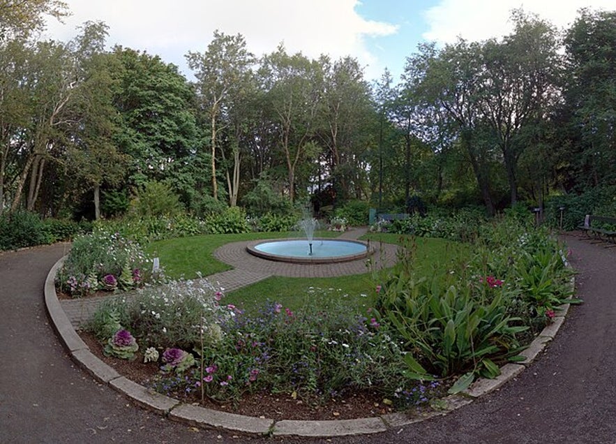 This beautiful fountain is an iconic feature of the Akureyri Botanical Garden.