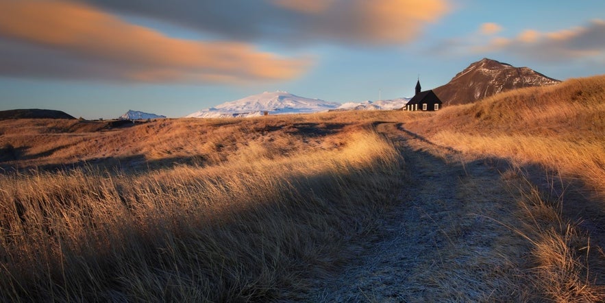 Budakirkja church is a very popular landmark in West Iceland