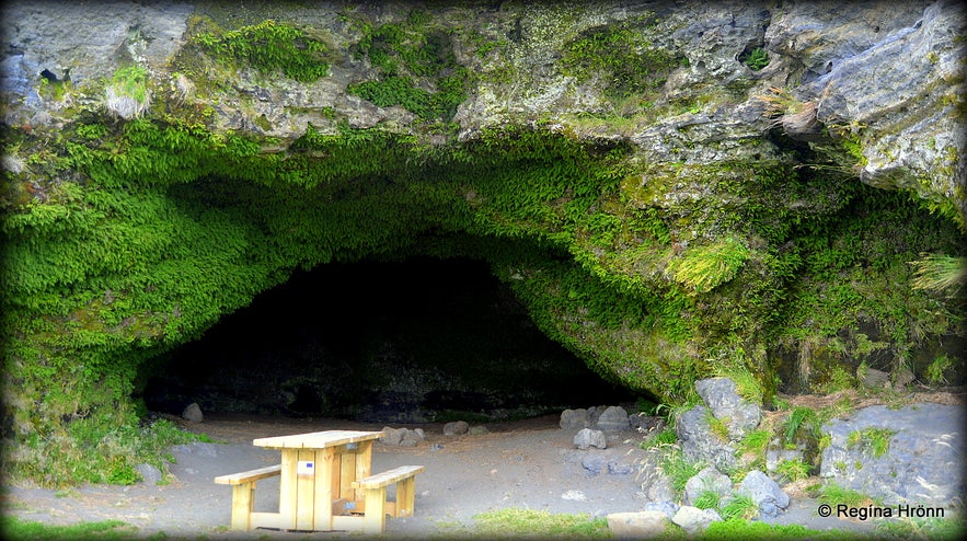 The historic Steinahellir Cave in South Iceland