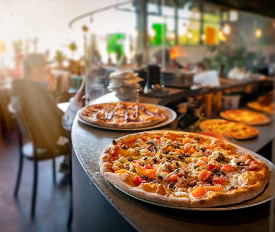 Ölverk serves some of the best pizzas in Iceland along with delicious beer brewed on-site.