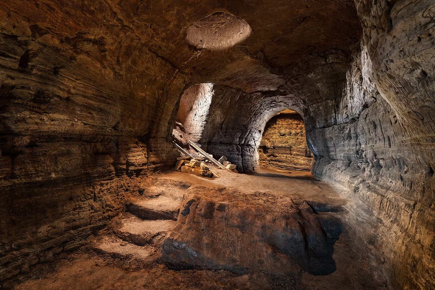 The interior of one of the Caves of Hella.