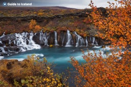 Hraunfossar is one of the most beautiful waterfalls in West Iceland.