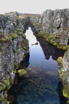 The Thingvellir National Park is home to fissures and tectonic plates separating Eurasia and North America.