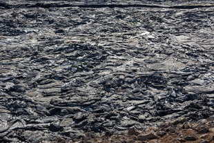 The incredible patterns of the black solidified lava field on Reykjanes peninsula