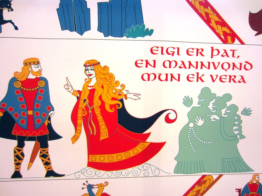 The Njálurefill Tapestry in South-Iceland and the Saga Centre - the Saga of Njáll