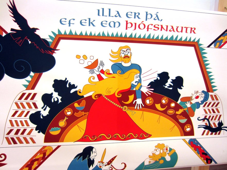 The Njálurefill Tapestry in South-Iceland and the Saga Centre - the Saga of Njáll