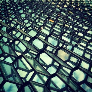 Harpa's glass façade