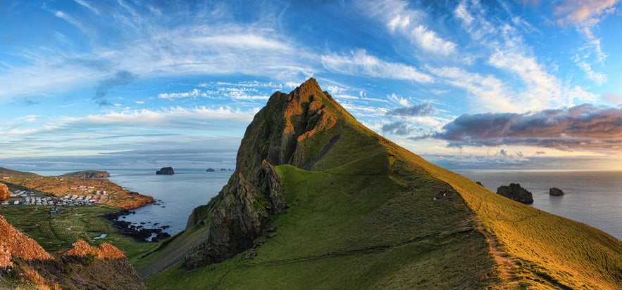 Blátindur mountain in Iceland's Westman Islands