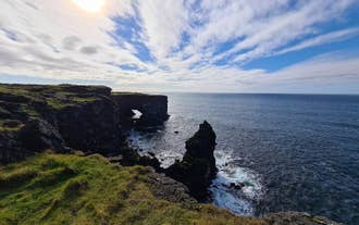 The rugged cliffs on the coastline of the Snaefellsnes peninsula.