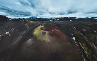 The Blahylur volcanic crater in the Icelandic Highlands.