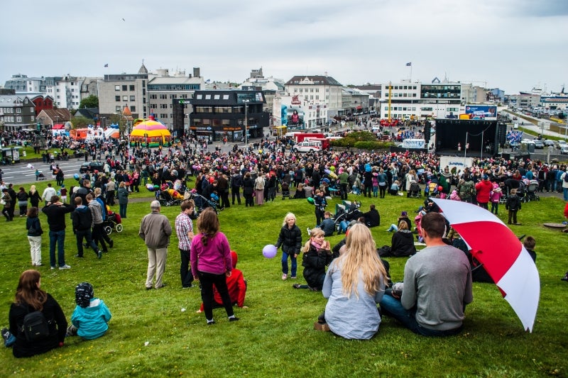 Celebrations downtown Reykjavík on 17th of June