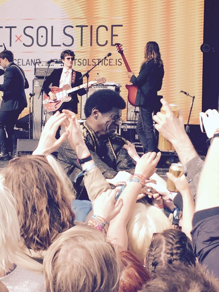 Charles Bradley emotional in the crowd at Secret Solstice