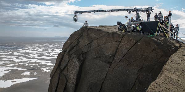 Indspilning af Oblivion på Jarlhettur i Island