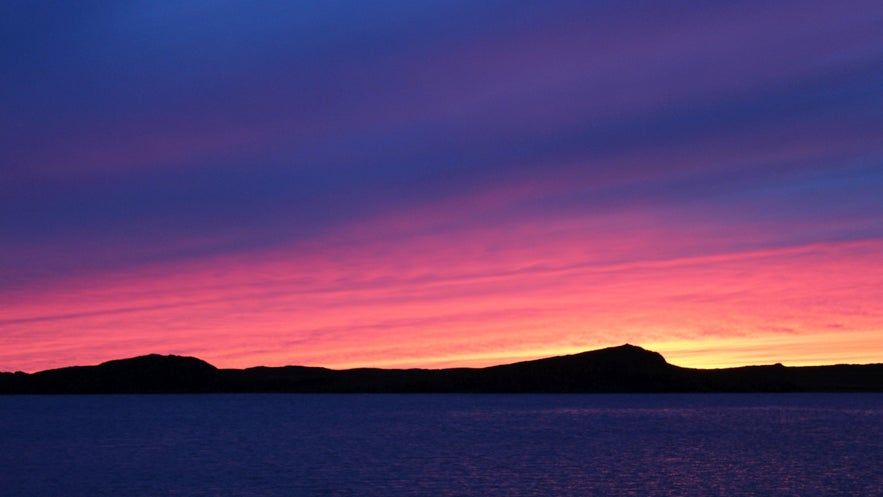 Sonnenuntergang in Borgarnes