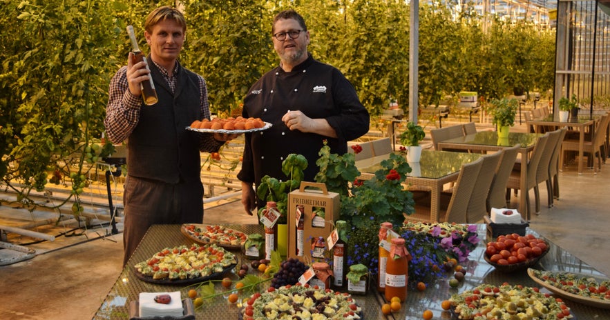 One of the owners, Knútur, and the chef, Jón