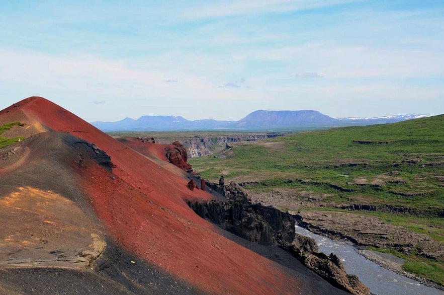 Rauðhólar (Red Hills) in Vesturdalur, Iceland