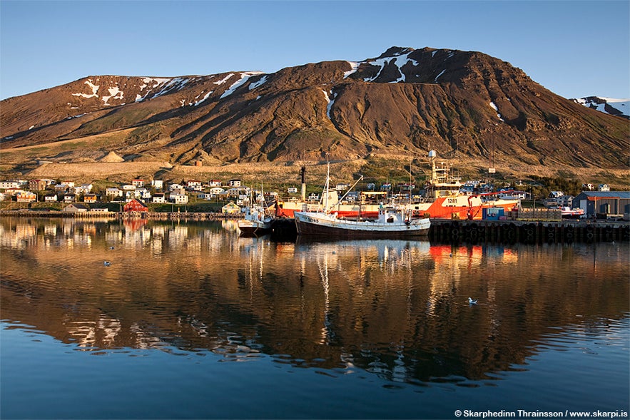 Siglufjörður on Tröllaskagi in North Iceland