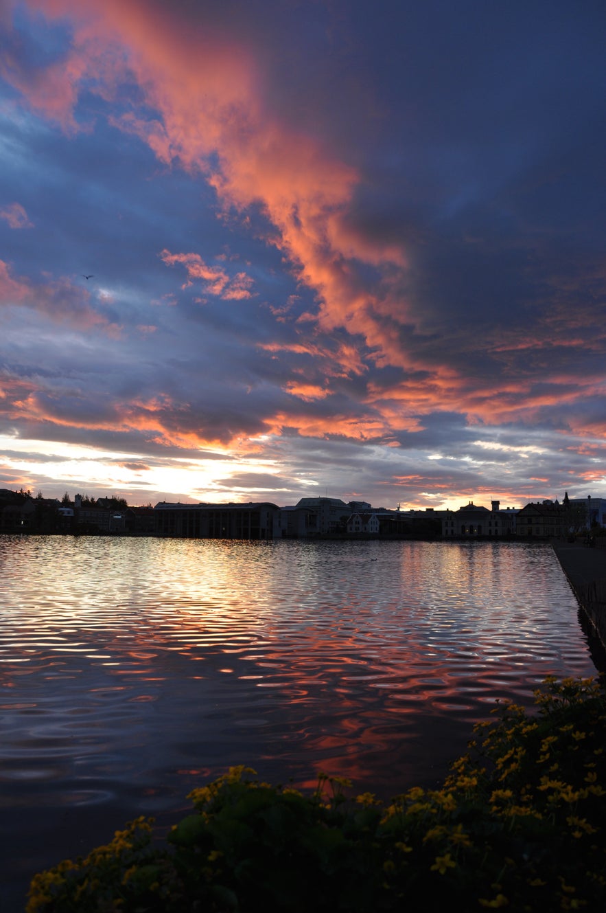 Just after midnight in Reykjavík at the end of June