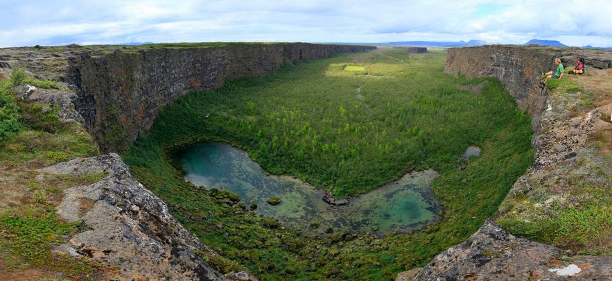 Ásbyrgi Canyon in North Iceland