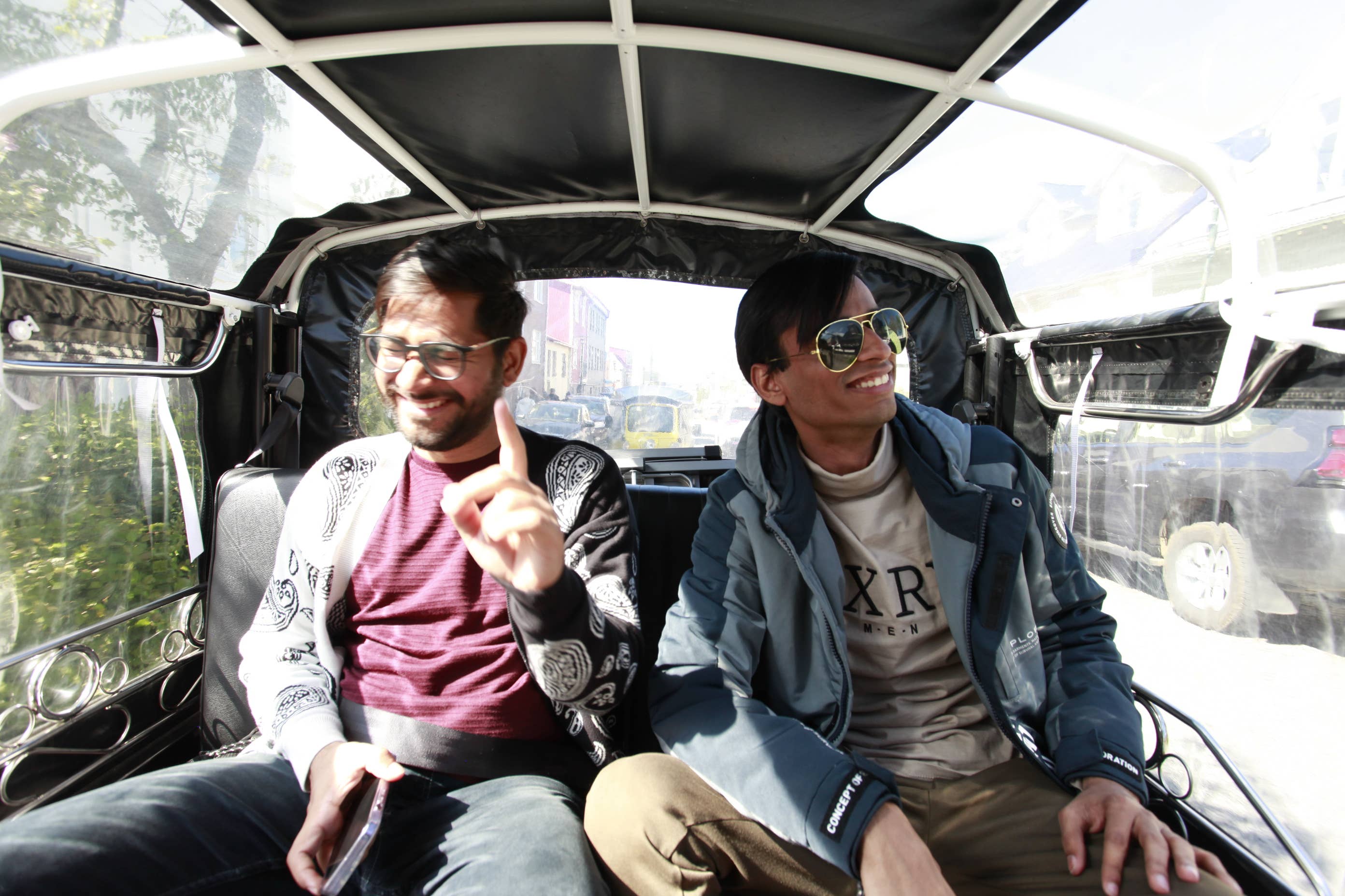 The tuk-tuk offers a comfortable ride as you go around Reykjavik.