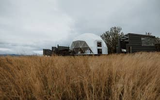 The Eyja Mork glamping dome is in the heart of South Iceland, between the breathtaking Seljalandsfoss waterfall and the magnific