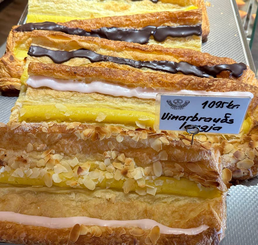 Isländisches Vinarbraud, die isländische Version eines Plundergebäcks.