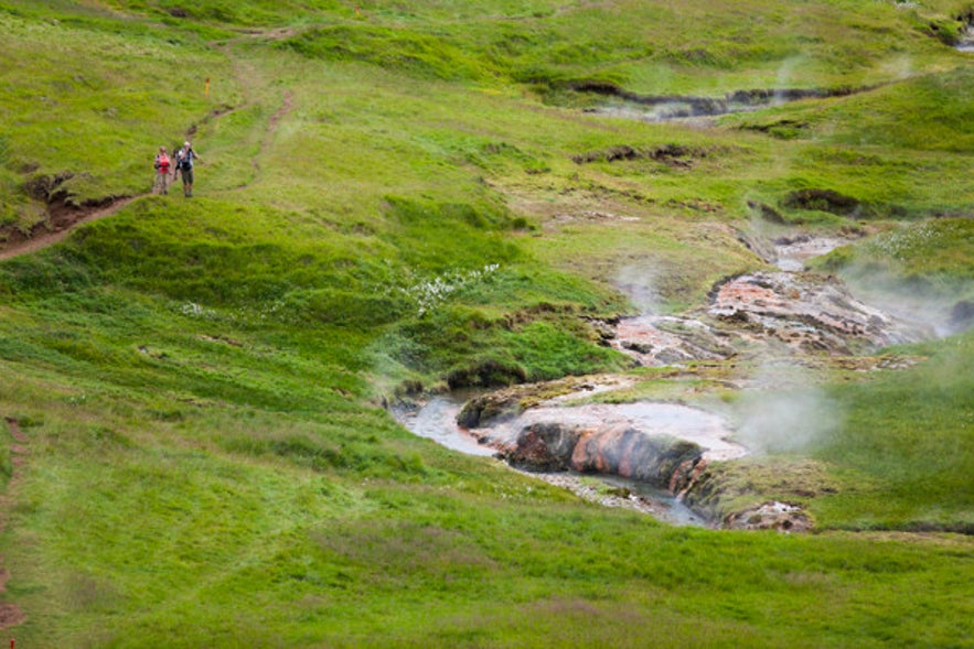 Randonnée à Reykjadalur